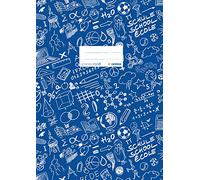 HERMA Schoolydoo 19404 Notebook Covers A4 Blue, Pack of 10, Notebook Covers with Labelling Label Made of Durable and Wipe-Clean Polypropylene Film, Notebook Cover Set for School Notebooks, Coloured