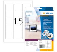 HERMA Self Adhesive 3.5" Diskette Labels, 15 Labels per A4 Sheet, 800 Sheets, 59 x 50 mm, 12000 Labels, Blank 3.5 inch Floppy Disk Labels Stickers, Sticky Labels for Laser & Inkjet Printer, White