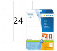 HERMA Self Adhesive Address Labels, 24 Labels per A4 Sheet, 320 Sheets, 70 x 37 mm, 7680 Labels, Blank Mailing Labels Stickers, Sticky Labels for Laser & Inkjet Printer, White