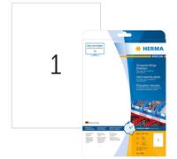 HERMA Self Adhesive Heavy Duty Weatherproof Foil Labels, 1 Label Per A4 Sheet, 2