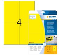 HERMA Self Adhesive Heavy Duty Weatherproof Foil Labels, 4 Labels Per A4 Sheet,