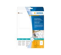 HERMA Self Adhesive Labels, 25 Labels per A4 Sheet, 182 x 130 mm, White, Opaque, Permanent Adhesion, Suitable for Inkjet & Laser Printers