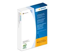 HERMA Self-Adhesive Labels for Printing Machines, 1000 Pieces, 16 x 22 mm, Sheet Size 168 x 120 mm, DP1, with Gripper and Feed Edge, Matte, Blank Paper Stickers, White