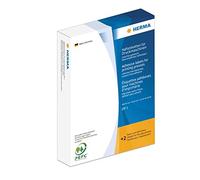 HERMA Self-Adhesive Labels for Printing Machines, 10000 Pieces, 52 x 82 mm, Sheet Size 168 x 120 mm, DP1, with Gripper and Feed Edge, Matte, Blank Paper Stickers, Yellow