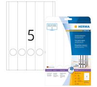 HERMA Self Adhesive Lever Arch File Labels, 5 Labels Per A4 Sheet, 125 Labels Fo
