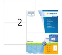 HERMA Self Adhesive Multi-Purpose Labels, 2 Labels Per A4 Sheet, 200 Labels For