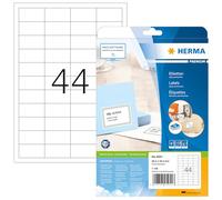 HERMA Self Adhesive Multipurpose Labels, 44 Labels per A4 Sheet, 25 Sheets, 48.3 x 25.4 mm, 1100 Labels, Blank Universal Labels Stickers, Sticky Labels for Laser & Inkjet Printer, White