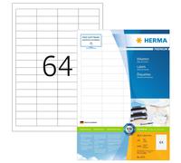 HERMA Self Adhesive Multi-Purpose Labels, 64 Labels Per A4 Sheet, 6400 Labels Fo