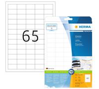 HERMA Self Adhesive Multi-Purpose Labels, 65 Labels Per A4 Sheet, 650 Labels For