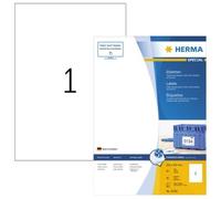 HERMA Self Adhesive Multipurpose Inkjet Labels, 1 Label per A4 Sheet, 80 Sheets, 210 x 297 mm, 80 Labels, Blank Universal Labels Stickers, Sticky Labels for Inkjet Printer, White