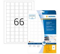 HERMA Self Adhesive Multipurpose Inkjet Labels, 66 Labels per A4 Sheet, 25 Sheets, 25.4 x 25.4 mm, 1650 Labels, Blank Universal Labels Stickers, Sticky Labels for Inkjet Printer, White