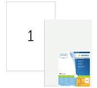HERMA Self Adhesive Multipurpose Labels, 1 Label per A3 Sheet, 700 Sheets, 297 x 420 mm, 700 Labels, Blank Universal Labels Stickers, Sticky Labels for Laser & Inkjet Printer, White