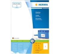 HERMA Self Adhesive Multipurpose Labels, 1 Label per A4 Sheet, 100 Sheets, 210 x 297 mm, 100 Labels, Blank Universal Labels Stickers, Sticky Labels for Laser & Inkjet Printer, White