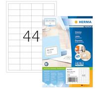 HERMA Self Adhesive Multipurpose Labels, 44 Labels per A4 Sheet, 100 Sheets, 48.3 x 25.4 mm, 4400 Labels, Blank Universal Labels Stickers, Sticky Labels for Laser & Inkjet Printer, White