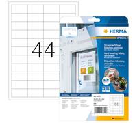 HERMA Self Adhesive Removable Film Labels, 44 Labels per A4 Sheet, 20 Sheets, 48.3 x 25.4 mm, 880 Labels, Blank Weatherproof Labels Stickers, Sticky Labels for Laser & Inkjet Printer, White