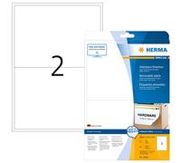 HERMA Self Adhesive Removable Labels, 2 Labels per A4 Sheet, 800 Sheets, 199.6 x 143.5 mm, 1600 Labels, Blank Multipurpose Labels Stickers, Sticky Labels for Laser & Inkjet Printer, White