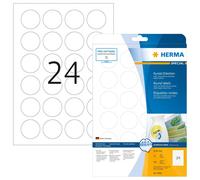 HERMA Self Adhesive Removable Multi-Purpose Labels, 24 Labels Per A4 Sheet, 600