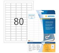 HERMA Self Adhesive Removable Multi-Purpose Labels, 80 Labels Per A4 Sheet, 2000