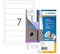 HERMA Self Adhesive Removable Spine Labels, 7 Labels per A4 Sheet, 100 Sheets, 192 x 38 mm, 700 Labels, Blank Lever Arch File Folder Stickers, Sticky Labels for Laser & Inkjet Printer, White