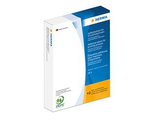 HERMA Self-Adhesive Round Labels for Printing Machines, 10000 Pieces, Ø 13 mm, Sheet Size 168 x 120 mm, DP1, with Gripper and Feed Edge, Matte, Blank Paper Stickers, Red