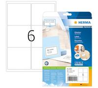 HERMA Self-Adhesive Shipping Labels - 6 per A4 Sheet, 800 Sheets, 99.1 x 93.1 mm, 4800 Total - Blank Parcel Stickers for Laser & Inkjet Printers, White