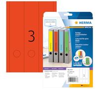 HERMA Self Adhesive Spine Labels, 3 Labels per A4 Sheet, 640 Sheets, 61 x 297 mm, 1920 Labels, Blank Lever Arch File Folder Labels Stickers, Sticky Labels for Laser & Inkjet Printer, Red