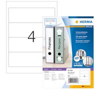 HERMA Self Adhesive Spine Labels, 4 Labels per A4 Sheet, 1400 Sheets, 192 x 59 mm, 5600 Labels, Blank Lever Arch File Folder Labels Stickers, Sticky Labels for Laser & Inkjet Printer, White