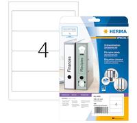 HERMA Self Adhesive Lever Arch File Labels, 4 Labels Per A4 Sheet, 100 Labels Fo