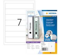 HERMA Self Adhesive Spine Labels, 7 Labels per A4 Sheet, 100 Sheets, 192 x 38 mm, 700 Labels, Blank Lever Arch File Folder Labels Stickers, Sticky Labels for Laser & Inkjet Printer, White