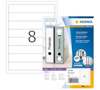 HERMA Self Adhesive Spine Labels, 8 Labels per A4 Sheet, 1400 Sheets, 192 x 34 mm, 11200 Labels, Blank Lever Arch File Folder Labels Stickers, Sticky Labels for Laser & Inkjet Printer, White