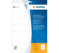 HERMA Self Adhesive Typewriter Address Labels, 14 Labels per A4 Sheet, 20 Sheets, 102 x 38 mm, 280 Labels, Blank Mailing Labels Stickers, Sticky Labels for Typewriter, White