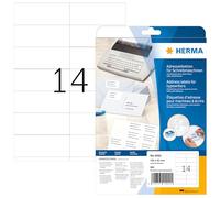 HERMA Self Adhesive Typewriter Address Labels, 14 Labels per A4 Sheet, 20 Sheets, 105 x 42 mm, 280 Labels, Blank Mailing Labels Stickers, Sticky Labels for Typewriter, White