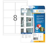 HERMA Self Adhesive Weatherproof Labels, 8 Labels per A4 Sheet, 20 Sheets, 99.1 x 67.7 mm, 160 Labels, Weather Resistant Labels Stickers, Sticky Labels of Special Paper for Laser Printer, White