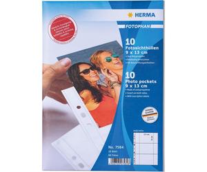 Herma sleeves white 9x13 horizontal 10 pc.