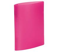 HERMA Spiral File A4 Translucent, made of wipeable and sturdy plastic, spring folder for school, pink