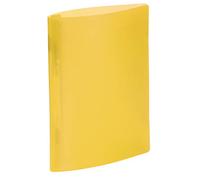 HERMA Spiral File A4 Translucent, made of wipeable and sturdy plastic, spring folder for school, yellow