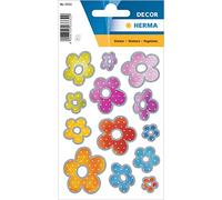 HERMA Sticker Decoration Silver Embossed Flowers