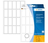 HERMA Multi Purpose Labels, 20 Labels per Sheet, 32 Sheets, 19 x 40 mm, 640 Labels, Self Adhesive Small Labels Stickers, Blank Sticky Labels for Office Kitchen Home, White