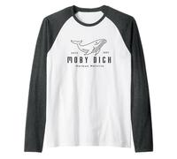 Herman Melville Cute Whale | Boat Tour | Moby Dick Raglan Baseball Tee