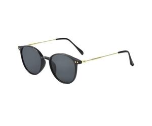 hermaner Round Sunglasses Womens UV400 Protection Rivet Decoration Frame Metal Temples Sun Glasses Luxury Ladies Sunnies Outdoor Street Travel Party Holiday