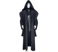 Hermanlory Men's Darth Maul Cosplay costume Full Suit Halloween Carnival Black Tunic Uniform With Cloak (M)