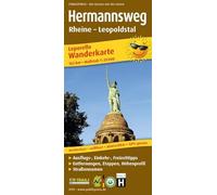 Hermannsweg, Rheine - Leopoldstal: Leporello Wanderkarte mit Ausflugszielen, Einkehr- & Freizeittipps, Straßennamen, Höhenprofil und Etappen, wetterfest, reissfest, abwischbar, GPS-genau