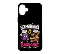 Hermeneutics or Barbarism Funny Philosophy Humor Case for iPhone 16 Plus