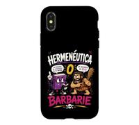 Hermeneutics or Barbarism Funny Philosophy Humor Case for iPhone X/XS