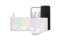 Hermes E4 3-in-1 Combo, 60% Multi-Colored Mechanical Keyboard, RGB 12800 DPI Ergonomic Mouse, Non-Slip Extended Gaming Mouse Mat