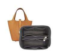 Hermes Picotin 18/22/26 Storage Insert - Portable Makeup Bag Liner - Gray