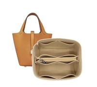 Hermes Picotin 22 Beige Bag Organizer Liner Storage Insert Portable Makeup Bag