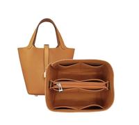 Hermes Picotin 22 Brown Bag Organizer Liner Storage Insert Portable Makeup Bag