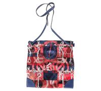 Hermes Preloved Printed Silk City Bag In Multicolor Silk And Leather