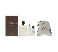 Hermès Terre D'hermès 4 Piece Gift Set: Eau De Toilette 100ml - Eau De Toilette 10ml - Hair & Body Shower Gel 40ml - Pouch n/a